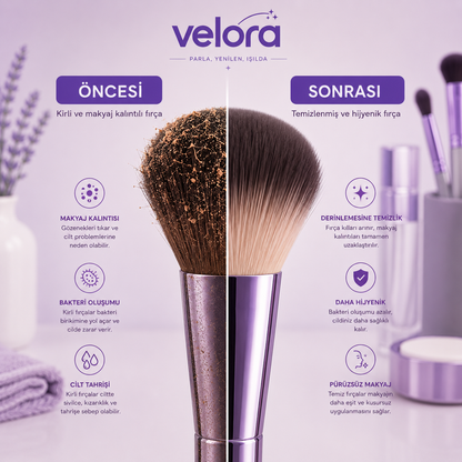 Velora™ Otomatik Makyaj Fırçası Temizleme Cihazı